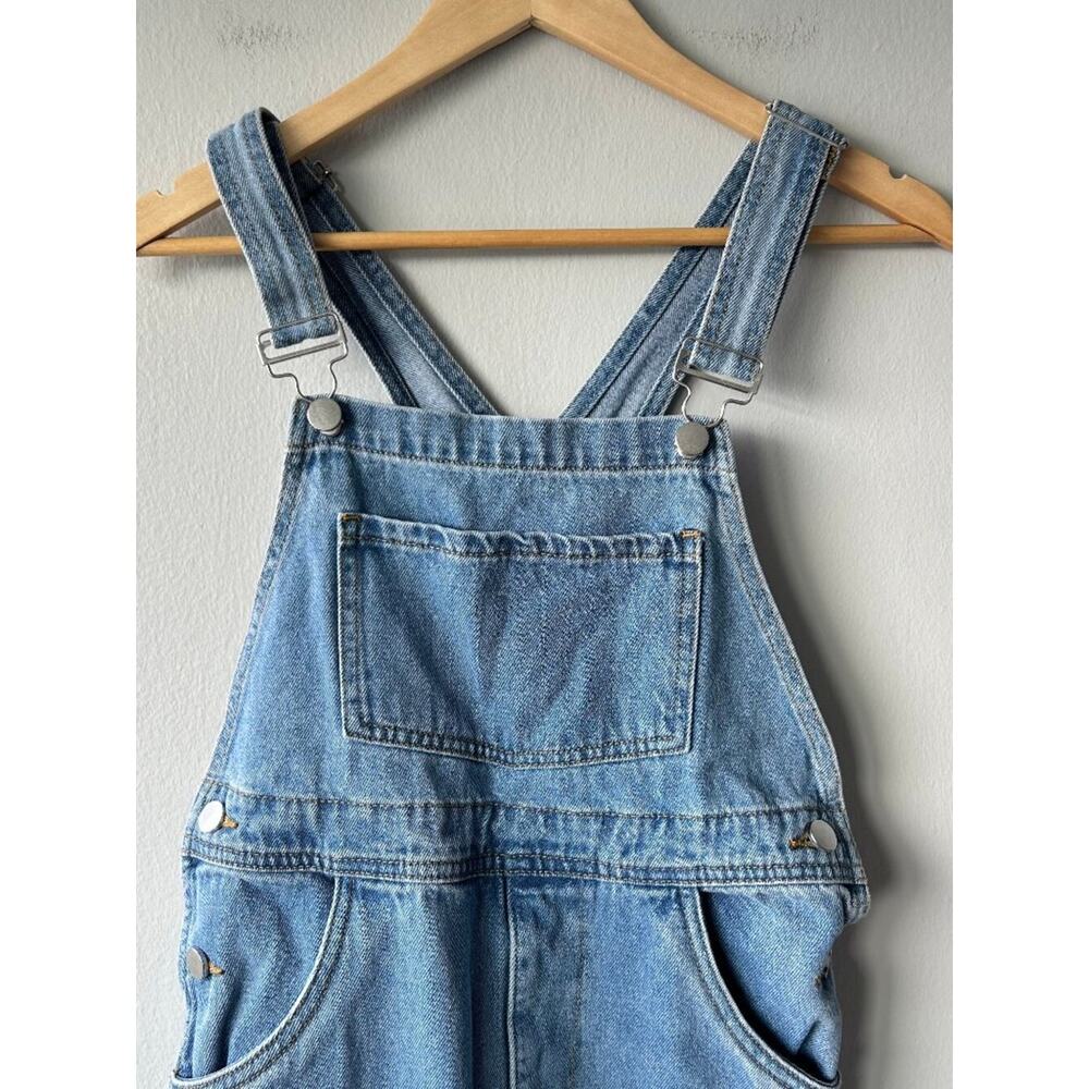 WeWoreWhat S Light Wash Denim Overalls Straight Leg Cotton Bib Jumpsuit - Picture 3 of 12